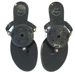 Jack Rogers Black Jelly Sandals